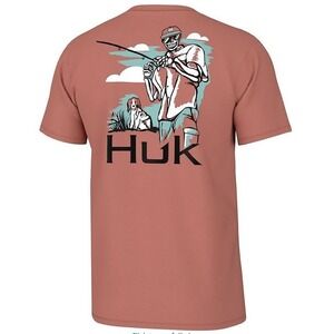 HUK Mens Fishing Graphic Tee, Performance Short Sleeve, Quick-Dry Dog Skeleton